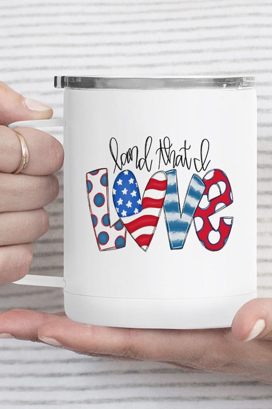 Land That I Love Doodle Travel Mug